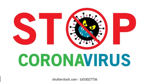 stop corona virus vector banner