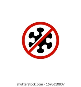 stop corona virus vector symbol sign icon illustration
