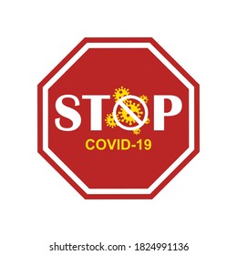 Stop Corona Virus. Vector Template Design. can use for illustration, background, website, add to presentation slide, etc
