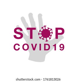 Stop Corona Virus.Stop Covid-19 Sign & Symbol. vector illustration