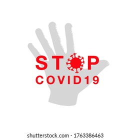 Stop Corona Virus.Stop Covid-19 Sign & Symbol. vector illustration