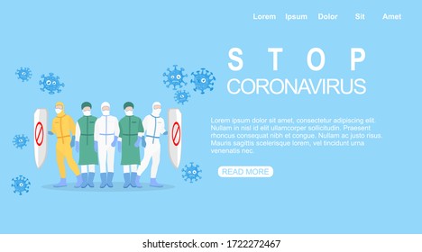 stop corona wirus web page design
