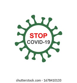 
Stop coronacirus sign and symbol clipart vector