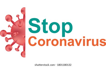 Stop coronavirus 3d rendering illusatration tex vector
