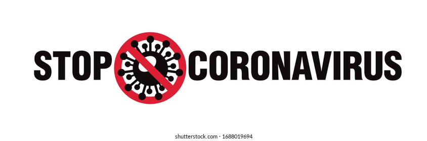 Entwurf des Banners des Stoppcoronavirus, Vektorillustration