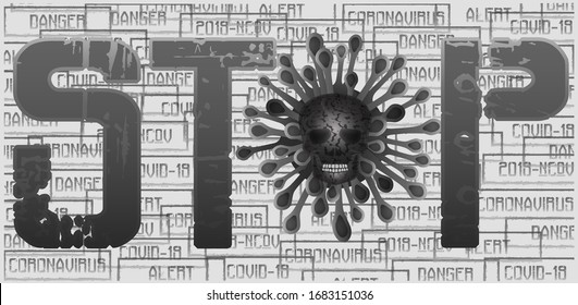 STOP Coronavirus banner. vector illustration