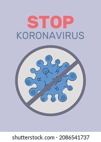 Stop coronavirus banner vector illustration