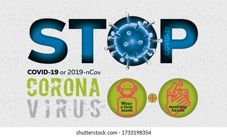 Stop the coronavirus by always wearing a face mask and always washing your hands