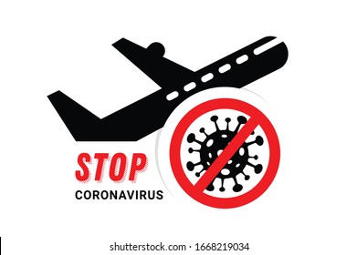 STOP Coronavirus Konzept-Symbole. Gefährliches chinesisches Ncov-Corona-Virus, SARS-Pandemie-Risikowarnung.Corona-Virus. 2019-nCoV Corona-Virus in Wuhan, China, Global Spread und Konzept von "Stopping Cor"