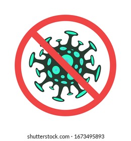 Stop Coronavirus - concept illustration. Novel coronavirus 2019-nCoV - pandemic concept. Virus Infection. Medical wallpaper. Quarantine poster. Vector 10 eps