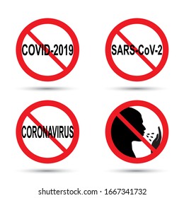 Stop coronavirus concept vector illustration. Isolated icon