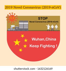 Stop Coronavirus concept.2019 Novel Coronavirus (2019-nCoV).Chinese virus.Wuhan coronavirus.