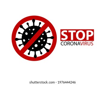 Stop Coronavirus Concepts 2019-nCoV Novel Coronavirus and Isolated Vector Icon.