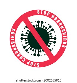 Stop Coronavirus Concepts. Coronavirus icon. Background COVID-19. Vector illustration.