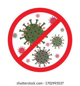 Stop coronavirus. COVID-19. 2019-nCoV. Danger and danger to human health. Pandemic medical concept. Stop the epidemic virus, design over a white background

