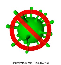 Stop Coronavirus Covid-19, 2019-nKoV. Illustration of virus unit. World pandemic concept. Vector illustration.