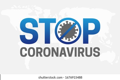 Stop Coronavirus Covid-19 Background Illustration with Corona Virus