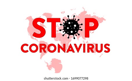 Stop Coronavirus COVID-19 Background With Virus Symbol 