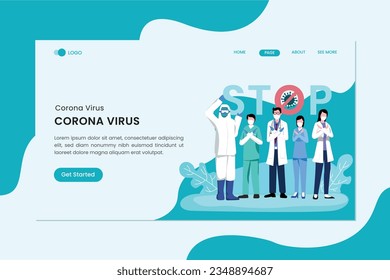 Stop Coronavirus Covid-19 Flat Concept