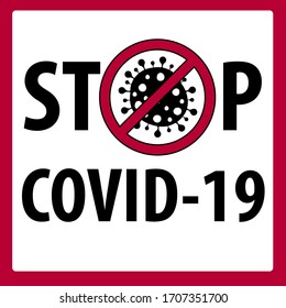 Stop coronavirus COVID-19 pattern template