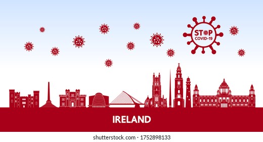 Stop coronavirus COVID-19 together vector Illustration concept.