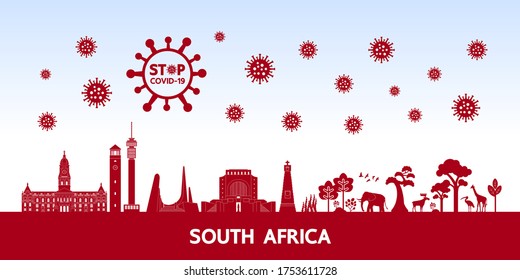 Stop coronavirus COVID-19 together vector Illustration concept.
