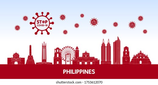 Stop coronavirus COVID-19 together vector Illustration concept.