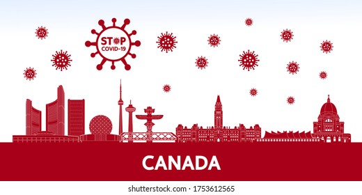 Stop coronavirus COVID-19 together vector Illustration concept.