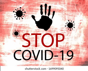 Stop coronavirus covid-19 vector banner
