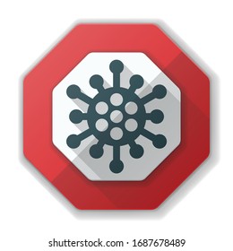 Stop Coronavirus COVID-19 vector sign label illustration