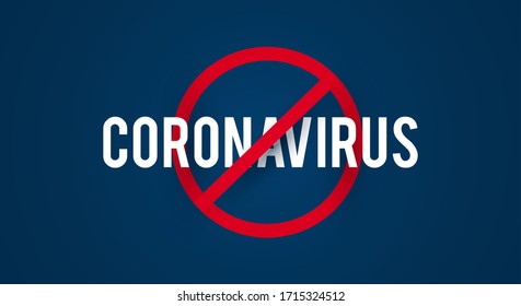 Parar Coronavirus COVID-2019 sobre fondo azul. Virus 2019-nCoV.