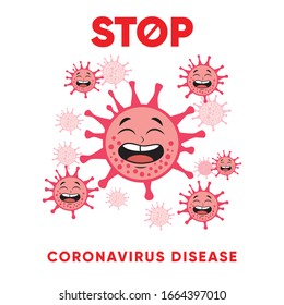 stop coronavirus disease with cartoon vector illustration.