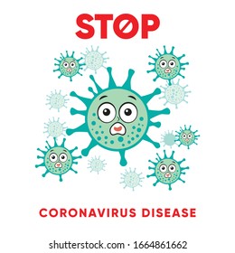 stop coronavirus disease with cartoon vector illustration.