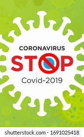 Stop Coronavirus Disease on a green background