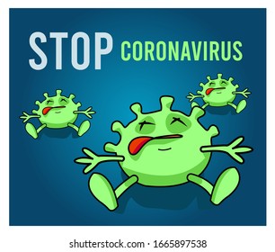 stop coronavirus with green cells.coronaviruses influenza background .coronavirus in China. Novel coronavirus (2019-nCoV).Concept of coronavirus quarantine vector illustration