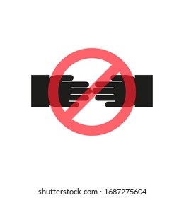 Stop coronavirus icon on white background.Vector illustration