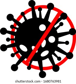 Stop Coronavirus icon and symbol