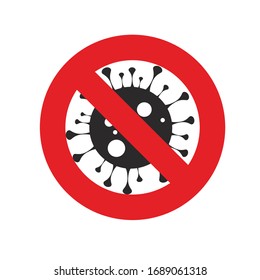 Stop coronavirus. Icon. Vector graphics