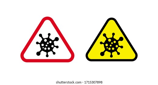 Beenden Sie das Symbol des Coronavirus. Vektorillustration von Viren und Bakterien