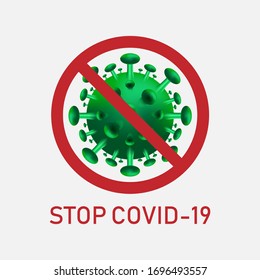 Stop Coronavirus. Illustration Background EPS-10