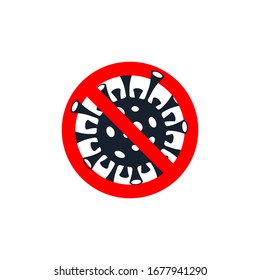 Stop coronavirus illustration vector design template