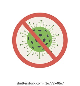 Stop coronavirus on white isolated background