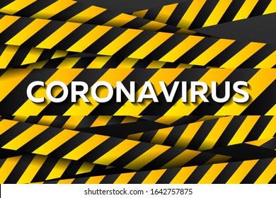 Stop coronavirus. Coronavirus outbreak. Caution coronavirus. The danger of coronavirus and the risk to public health. Pandemic medical illness.