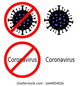 Stop coronavirus. Coronavirus outbreak. Coronavirus danger. Novel coronavirus (2019-nCoV), Abstract virus strain model. Vector illustration.