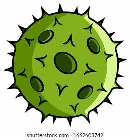 Stop coronavirus. Coronavirus outbreak. Coronavirus danger and public health risk disease and flu outbreak. Sign caution coronavirus. Pandemic medical concept with dangerous cells.Vector illustration