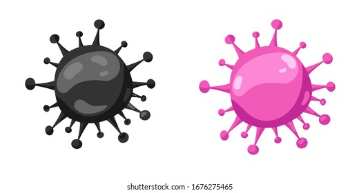 Detén el coronavirus. Brote de coronavirus. Peligro del coronavirus y enfermedad de riesgo para la salud pública. Bacterias y microbios. Concepto médico pandémico con células peligrosas.
