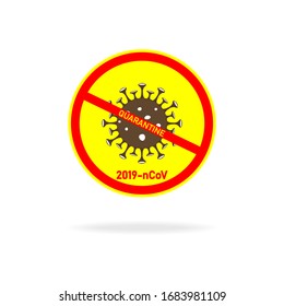 Stop coronavirus. Coronavirus outbreak. Coronavirus danger and public health risk disease and flu outbreak. Pandemic medical concept with dangerous cells.Vector illustration