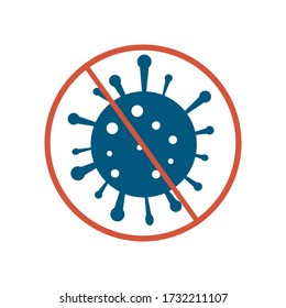 Stoppt das Coronavirus. Ausbruch von Coronavirus. Koronavirus-Gefahr und Krankheit des öffentlichen Gesundheitsrisikos und Grippeausbruch. Pandemisch-medizinisches Konzept mit gefährlichen Zellen.Vector-Veranschaulichung