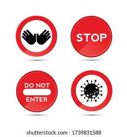 Stop coronavirus. Coronavirus outbreak. The danger of coronavirus and the risk to public health. medical concept with dangerous cells. 