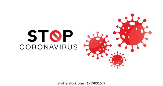 Stoppt das Coronavirus. Ausbruch von Coronavirus. Die Gefahr des Coronavirus und die Gefahr für die öffentliche Gesundheit. medizinisches Konzept mit gefährlichen Zellen. 